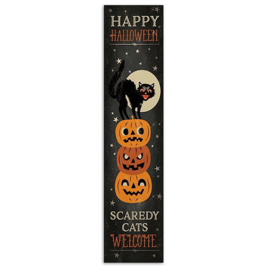 47" Scaredy Cats Welcome Porch Leaner